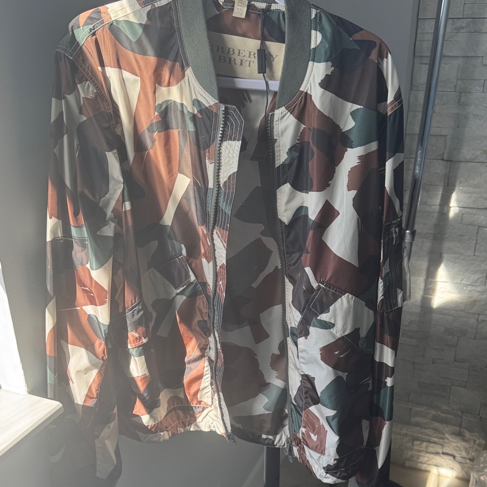 Burberry Brit Men’s Camouflage Bomber Jacket XXL